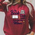 My Book Club Reads Between The Wines Reading Group Raglan Sleeve Sweatshirt Heather Dust