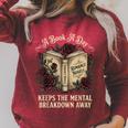 A Book A Day Keeps The Mental Breakdown Away Raglan Sleeve Sweatshirt Heather Dust