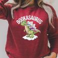 Book Dinosaur T-Rex Bookworm Dino Book Reading Raglan Sleeve Sweatshirt Heather Dust Book Dinosaur T-Rex Bookworm Dino Book Reading Raglan Sleeve Sweatshirt Heather Dust