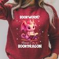 I Am The Book Dragon Bookworm Reading Book Lover Raglan Sleeve Sweatshirt Heather Dust