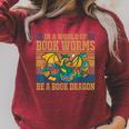 Book Dragon Kids Bookworm Raglan Sleeve Sweatshirt Heather Dust