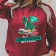 Im A Book Dragon Not A Worm Dragon Raglan Sleeve Sweatshirt Heather Dust