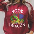 Book Dragon Smart Readers Raglan Sleeve Sweatshirt Heather Dust