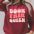 Book Fair Queen Women Library Raglan Sleeve Sweatshirt Heather Dust Book Fair Queen Women Library Raglan Sleeve Sweatshirt Heather Dust