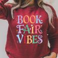 Book Fair Vibes Groovy Retro Reading Raglan Sleeve Sweatshirt Heather Dust Book Fair Vibes Groovy Retro Reading Raglan Sleeve Sweatshirt Heather Dust