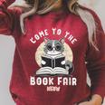 Book Fair Week Librarian Library Cat Come To The Book Fair For Men Women Kids Raglan Sleeve Sweatshirt Heather Dust Book Fair Week Librarian Library Cat Come To The Book Fair For Men Women Kids Raglan Sleeve Sweatshirt Heather Dust