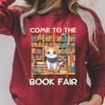Book Fair Week Librarian Library Cat Come To The Book Fair Raglan Sleeve Sweatshirt Heather Dust Book Fair Week Librarian Library Cat Come To The Book Fair Raglan Sleeve Sweatshirt Heather Dust