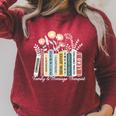 Book Flower Marriage Family Therapist Counseling Therapy Raglan Sleeve Sweatshirt Heather Dust