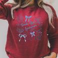 Book Girl Summer Bow Beach Seashell Summer Raglan Sleeve Sweatshirt Heather Dust