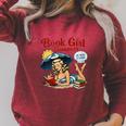 Book Girl Summer We Read At Dawn Raglan Sleeve Sweatshirt Heather Dust