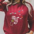 Book Librarian Dandelion Book Reading Raglan Sleeve Sweatshirt Heather Dust