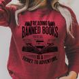 Book Lover Banned Book List Banned Book Set Librarian Raglan Sleeve Sweatshirt Heather Dust
