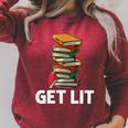 Book Lover For Bookworm Reading Lover Men Women Premium Tri-Blend Raglan Sleeve Sweatshirt Heather Dust