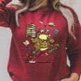Book Lover Frog Quiet Please Cute Librarian Cartoon Raglan Sleeve Sweatshirt Heather Dust