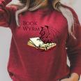 Book Lover I'm A Bookwyrm Not A Bookworm T-Shirt Raglan Sleeve Sweatshirt Heather Dust