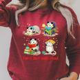 Book Lover Opossum Reading Squad Bookish Feral But Well-Read Raglan Sleeve Sweatshirt Heather Dust