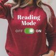 Book Lover Readers Reading Mode On Raglan Sleeve Sweatshirt Heather Dust