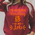 Book Lover Retired I'm Retired Reading Is My Job Raglan Sleeve Sweatshirt Heather Dust Book Lover Retired I'm Retired Reading Is My Job Raglan Sleeve Sweatshirt Heather Dust