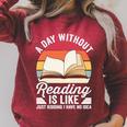 Book Lover Sayings Raglan Sleeve Sweatshirt Heather Dust