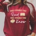 Book Lover The S'More You Read The S'More You Know Funny Raglan Sleeve Sweatshirt Heather Dust