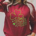 Book Lover St Patrick Day Librarian Teacher St Paddys Raglan Sleeve Sweatshirt Heather Dust