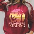 Book Lover Women Girls I'd Rather Be Reading Raglan Sleeve Sweatshirt Heather Dust Book Lover Women Girls I'd Rather Be Reading Raglan Sleeve Sweatshirt Heather Dust