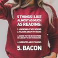 Book Lovers And Bacon Lovers Costume Bookworm Raglan Sleeve Sweatshirt Heather Dust