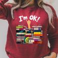 Book Lovers Bookworm Book Nerd I'm Ok Raglan Sleeve Sweatshirt Heather Dust Book Lovers Bookworm Book Nerd I'm Ok Raglan Sleeve Sweatshirt Heather Dust