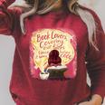 Book Lovers Covering Our Faces Raglan Sleeve Sweatshirt Heather Dust