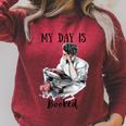Book Lovers My Day Is Booked Vintage Raglan Sleeve Sweatshirt Heather Dust