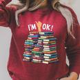 Book Lovers Book Nerd Bookworm I'm Ok Raglan Sleeve Sweatshirt Heather Dust Book Lovers Book Nerd Bookworm I'm Ok Raglan Sleeve Sweatshirt Heather Dust