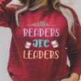 Book Lovers Shirt Reading Lover Shirt Readers Are Leaders Raglan Sleeve Sweatshirt Heather Dust