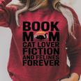 Book Mom Cat Lover Fiction And Felines Forever Raglan Sleeve Sweatshirt Heather Dust