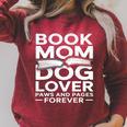 Book Mom Dog Lover Paws And Pages Forever Premium Tri-Blend Raglan Sleeve Sweatshirt Heather Dust