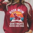 Book Mom Quiet Nights Books And Dogs Raglan Sleeve Sweatshirt Heather Dust