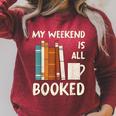 Book Nerd Bookworm My Weekend Is All Booked Reading Raglan Sleeve Sweatshirt Heather Dust Book Nerd Bookworm My Weekend Is All Booked Reading Raglan Sleeve Sweatshirt Heather Dust