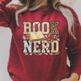 Book Nerd Vintage Floral Booktrovert Reading Lover Bookish Raglan Sleeve Sweatshirt Heather Dust