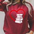 Book Nerd's Book Lover's Valentine's Day Raglan Sleeve Sweatshirt Heather Dust