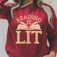 Book Novel Abendteuer Story Reading Raglan Sleeve Sweatshirt Heather Dust