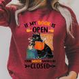 If My Book Is Open Your Mouth Should Be Closed Raglan Sleeve Sweatshirt Heather Dust