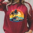 Book Paradise Tropical Island Beach Ocean Summer Reading Raglan Sleeve Sweatshirt Heather Dust