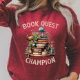 Book Quest Champion Fantasy Raglan Sleeve Sweatshirt Heather Dust