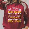 Im a Book Reader Fantasy World Funniest Design Raglan Sleeve Sweatshirt Heather Dust