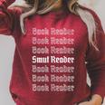 Book Reader Smut Book Cute Bookish Dark Light Academia Raglan Sleeve Sweatshirt Heather Dust
