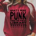 Book Reader What's More Punk Than The Public Library Raglan Sleeve Sweatshirt Heather Dust