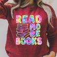 Book Reading Club Tie Dye Book Lovers Librarians Raglan Sleeve Sweatshirt Heather Dust