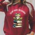 Book Reading Cute Frog Leap Into Reading Raglan Sleeve Sweatshirt Heather Dust Book Reading Cute Frog Leap Into Reading Raglan Sleeve Sweatshirt Heather Dust