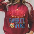 Book Reading Reading Is My Favorite Sport Raglan Baseball Tee Raglan Sleeve Sweatshirt Heather Dust