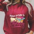 Book Reading If Found Please Return To Library Raglan Sleeve Sweatshirt Heather Dust