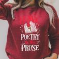Book Reading Leave Poetry To The Prose Raglan Baseball Tee Raglan Sleeve Sweatshirt Heather Dust